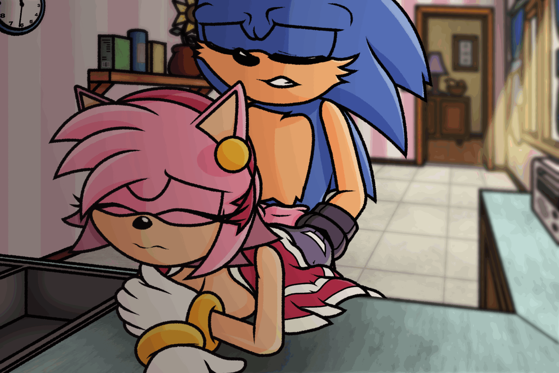 amy rose and sonic the hedgehog (sonic the hedgehog (series) ...